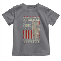 The First Amendment Defines Us The Second Defend Us Toddler T Shirt Vintage American Flag - Wonder Print Shop