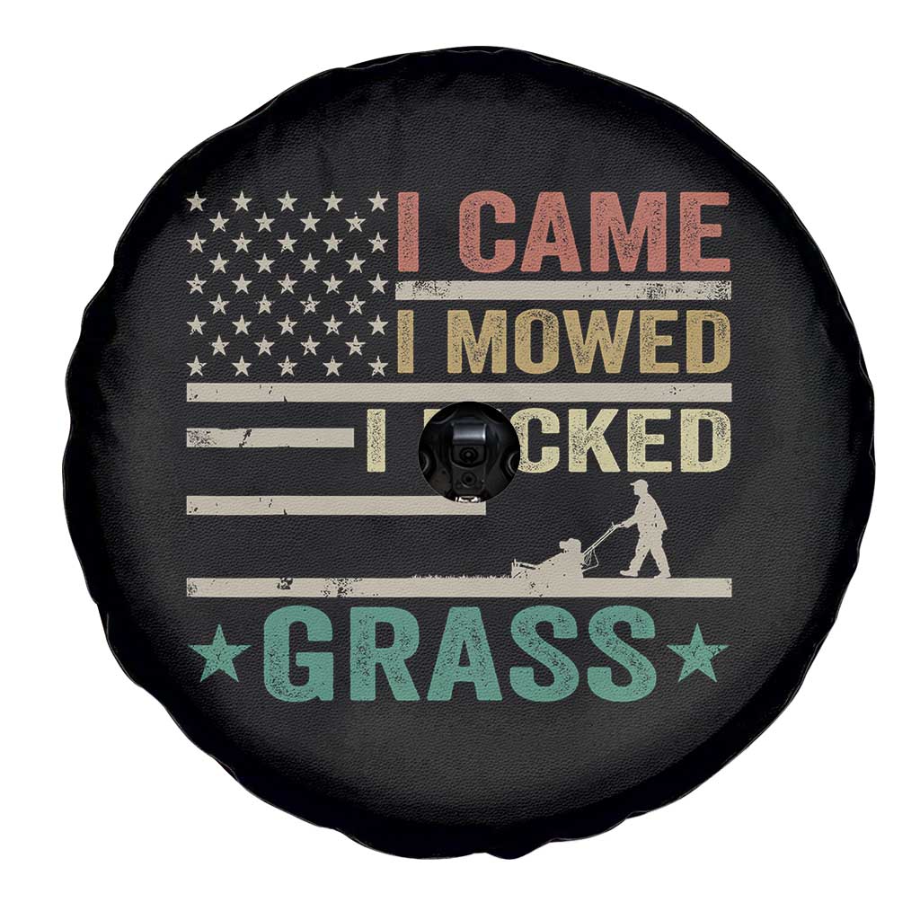 Funny I Came I Mowed I Kicked Grass Spare Tire Cover Lawn Mowing Gardener - Wonder Print Shop
