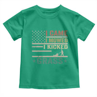 Funny I Came I Mowed I Kicked Grass Toddler T Shirt Lawn Mowing Gardener - Wonder Print Shop