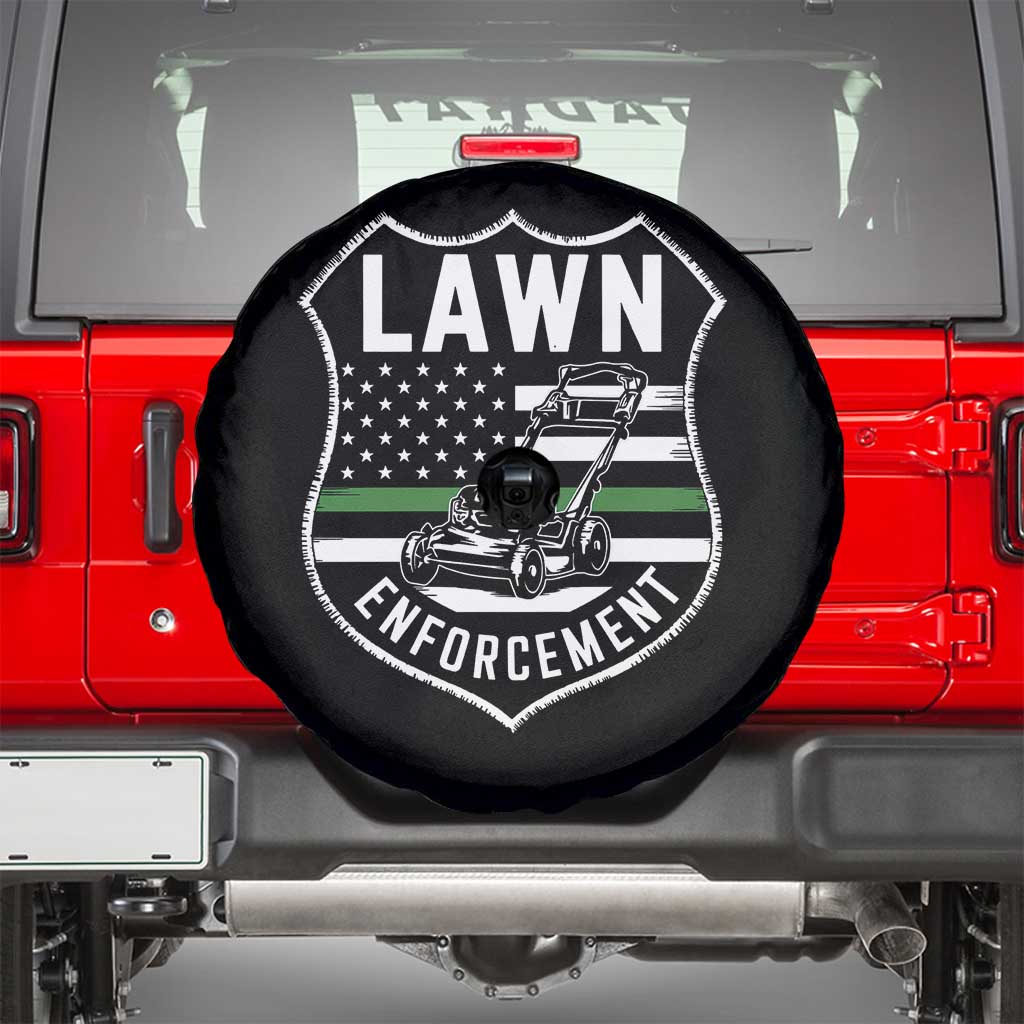 Funny Lawn Enforcement Spare Tire Cover Gardening Lawn Mower American Flag - Wonder Print Shop