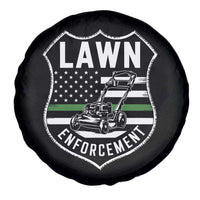 Funny Lawn Enforcement Spare Tire Cover Gardening Lawn Mower American Flag - Wonder Print Shop