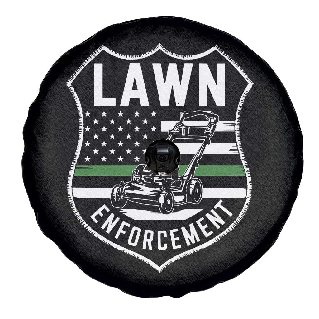 Funny Lawn Enforcement Spare Tire Cover Gardening Lawn Mower American Flag - Wonder Print Shop