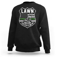 Funny Lawn Enforcement Sweatshirt Gardening Lawn Mower American Flag - Wonder Print Shop