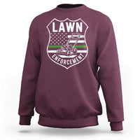 Funny Lawn Enforcement Sweatshirt Gardening Lawn Mower American Flag - Wonder Print Shop