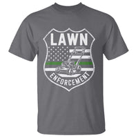 Funny Lawn Enforcement T Shirt Gardening Lawn Mower American Flag - Wonder Print Shop