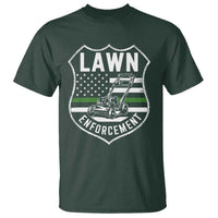 Funny Lawn Enforcement T Shirt Gardening Lawn Mower American Flag - Wonder Print Shop