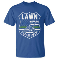 Funny Lawn Enforcement T Shirt Gardening Lawn Mower American Flag - Wonder Print Shop