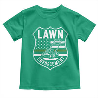 Funny Lawn Enforcement Toddler T Shirt Gardening Lawn Mower American Flag - Wonder Print Shop