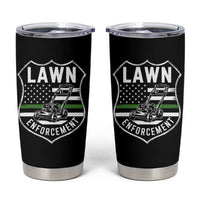 Funny Lawn Enforcement Tumbler Cup Gardening Lawn Mower American Flag - Wonder Print Shop