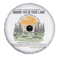 When A Foreigner Resides Among You In Your Land Do Not Mistreat Them Spare Tire Cover Bible Verse - Wonder Print Shop