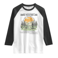 When A Foreigner Resides Among You In Your Land Do Not Mistreat Them Raglan Shirt Bible Verse - Wonder Print Shop