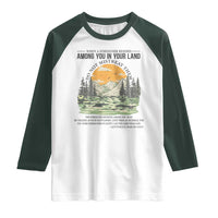 When A Foreigner Resides Among You In Your Land Do Not Mistreat Them Raglan Shirt Bible Verse - Wonder Print Shop