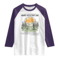 When A Foreigner Resides Among You In Your Land Do Not Mistreat Them Raglan Shirt Bible Verse - Wonder Print Shop