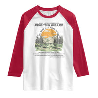 When A Foreigner Resides Among You In Your Land Do Not Mistreat Them Raglan Shirt Bible Verse - Wonder Print Shop
