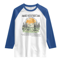 When A Foreigner Resides Among You In Your Land Do Not Mistreat Them Raglan Shirt Bible Verse - Wonder Print Shop