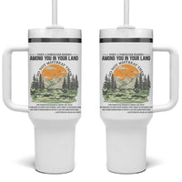 When A Foreigner Resides Among You In Your Land Do Not Mistreat Them Tumbler With Handle Bible Verse - Wonder Print Shop