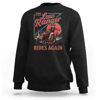 Funny The Lawn Ranger Rides Again Sweatshirt Lawn Tractor Mowing Cowboy - Wonder Print Shop