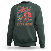 Funny The Lawn Ranger Rides Again Sweatshirt Lawn Tractor Mowing Cowboy - Wonder Print Shop