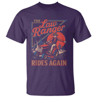 Funny The Lawn Ranger Rides Again T Shirt Lawn Tractor Mowing Cowboy - Wonder Print Shop