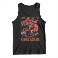 Funny The Lawn Ranger Rides Again Tank Top Lawn Tractor Mowing Cowboy - Wonder Print Shop