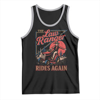 Funny The Lawn Ranger Rides Again Tank Top Lawn Tractor Mowing Cowboy - Wonder Print Shop