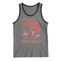 Funny The Lawn Ranger Rides Again Tank Top Lawn Tractor Mowing Cowboy - Wonder Print Shop