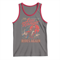Funny The Lawn Ranger Rides Again Tank Top Lawn Tractor Mowing Cowboy - Wonder Print Shop