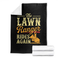 Funny The Lawn Ranger Rides Again Throw Blanket Lawn Tractor Mowing Western Cowboy - Wonder Print Shop