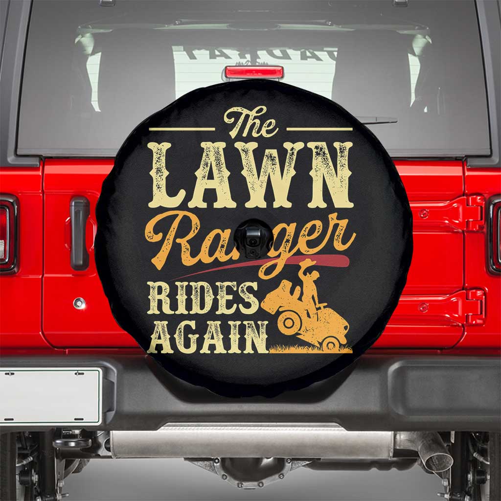 Funny The Lawn Ranger Rides Again Spare Tire Cover Lawn Tractor Mowing Western Cowboy - Wonder Print Shop