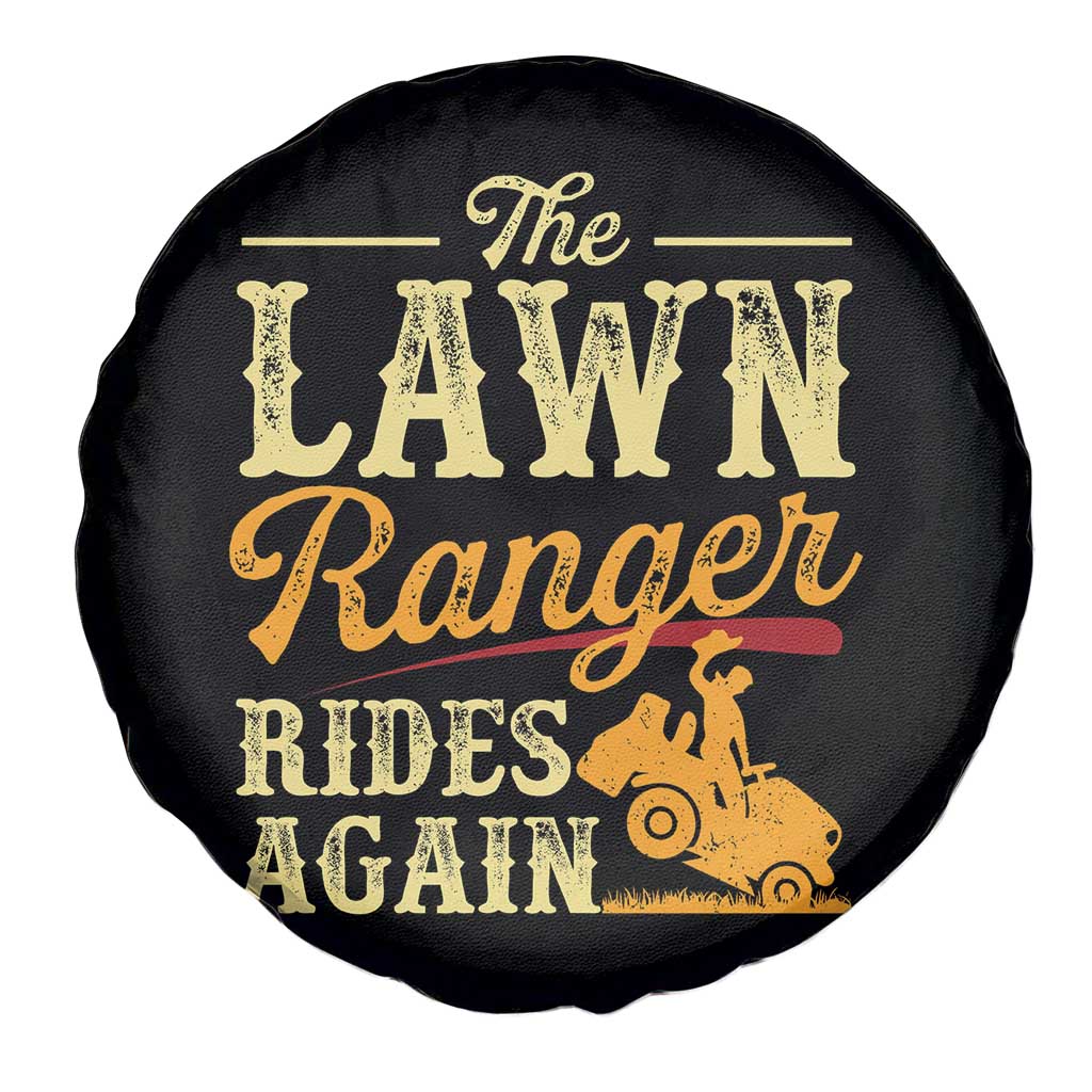Funny The Lawn Ranger Rides Again Spare Tire Cover Lawn Tractor Mowing Western Cowboy - Wonder Print Shop