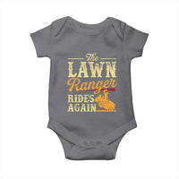 Funny The Lawn Ranger Rides Again Baby Onesie Lawn Tractor Mowing Western Cowboy - Wonder Print Shop