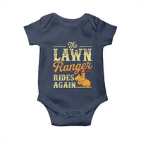 Funny The Lawn Ranger Rides Again Baby Onesie Lawn Tractor Mowing Western Cowboy - Wonder Print Shop