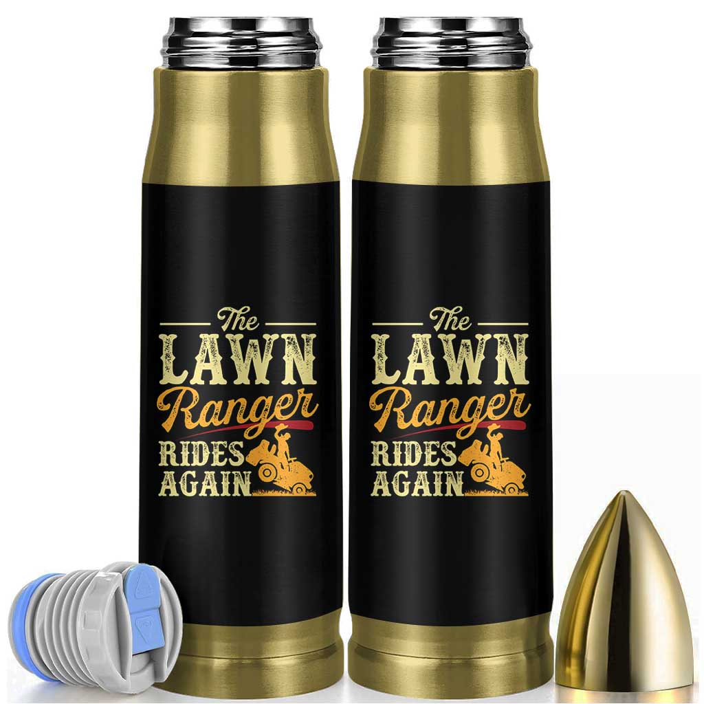 Funny The Lawn Ranger Rides Again Bullet Tumbler Lawn Tractor Mowing Western Cowboy - Wonder Print Shop