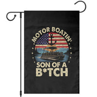 Funny Motor Boat Captain Garden Flag Motor Boatin' Son Of A Bitch American Flag - Wonder Print Shop