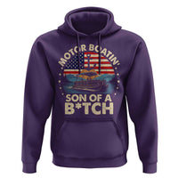 Funny Motor Boat Captain Hoodie Motor Boatin' Son Of A Bitch American Flag - Wonder Print Shop