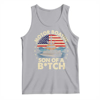 Funny Motor Boat Captain Tank Top Motor Boatin' Son Of A Bitch American Flag - Wonder Print Shop