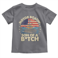 Funny Motor Boat Captain Toddler T Shirt Motor Boatin' Son Of A Bitch American Flag - Wonder Print Shop