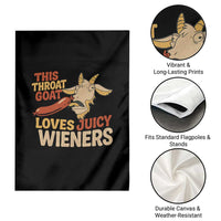 Funny This Throat Goat Loves Juicy Wieners Garden Flag Adult Jokes - Wonder Print Shop