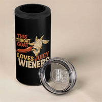 Funny This Throat Goat Loves Juicy Wieners 4 in 1 Can Cooler Tumbler Adult Jokes - Wonder Print Shop