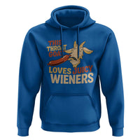 Funny This Throat Goat Loves Juicy Wieners Hoodie Adult Jokes - Wonder Print Shop