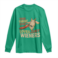Funny This Throat Goat Loves Juicy Wieners Long Sleeve Shirt Adult Jokes - Wonder Print Shop