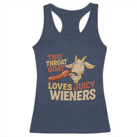 Funny This Throat Goat Loves Juicy Wieners Racerback Tank Top Adult Jokes - Wonder Print Shop