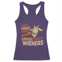 Funny This Throat Goat Loves Juicy Wieners Racerback Tank Top Adult Jokes - Wonder Print Shop