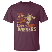 Funny This Throat Goat Loves Juicy Wieners T Shirt Adult Jokes - Wonder Print Shop