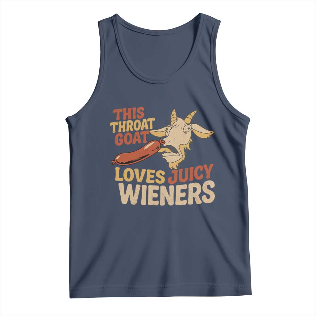 Funny This Throat Goat Loves Juicy Wieners Tank Top Adult Jokes - Wonder Print Shop