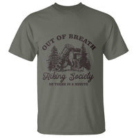 Funny Raccoon Outdoor Mountain Hiker T Shirt Out Of Breath Hiking Society Be There In A Minute - Wonder Print Shop