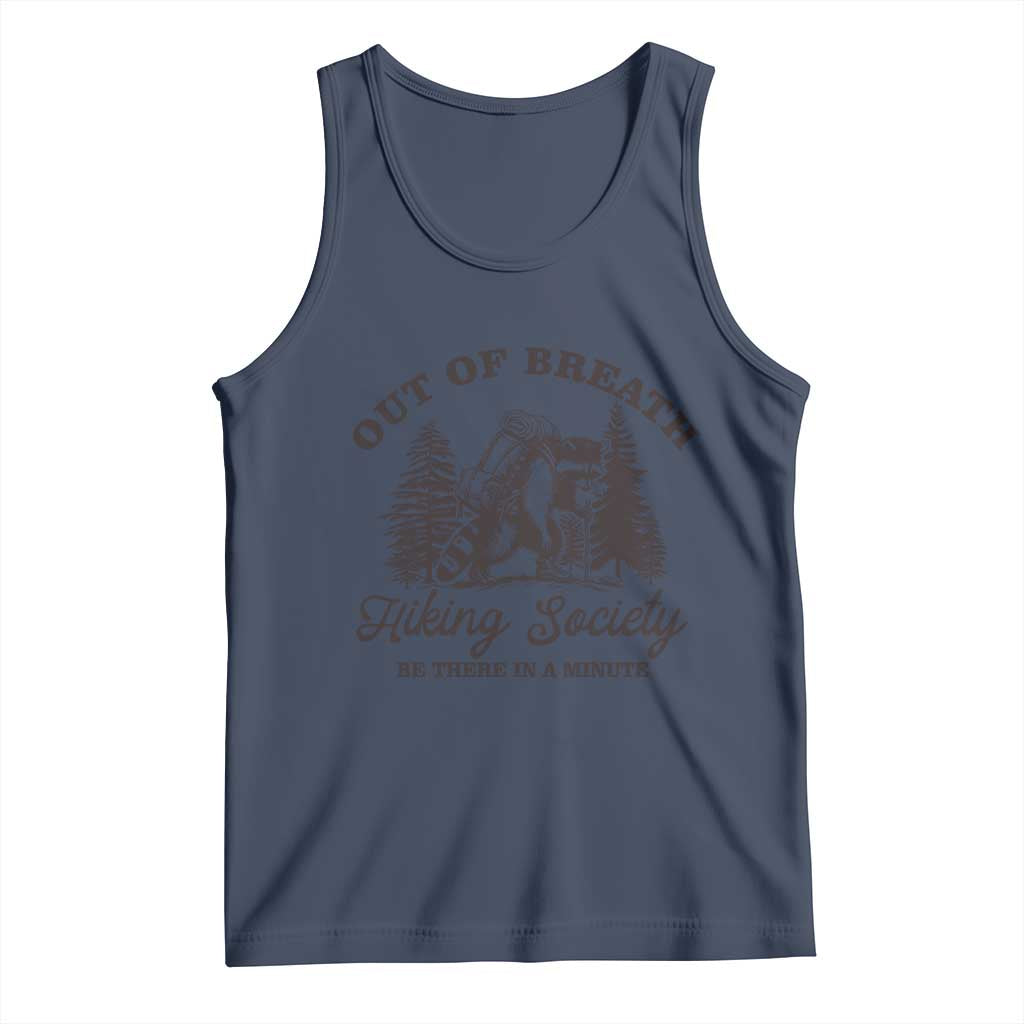 Funny Raccoon Outdoor Mountain Hiker Tank Top Out Of Breath Hiking Society Be There In A Minute - Wonder Print Shop