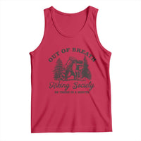 Funny Raccoon Outdoor Mountain Hiker Tank Top Out Of Breath Hiking Society Be There In A Minute - Wonder Print Shop