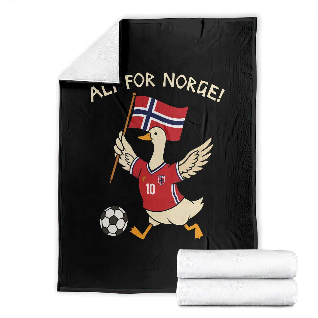 Norway Football Goose Throw Blanket Alt For Norge Norwegian Heritage