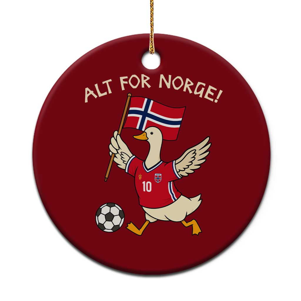 Norway Football Goose Ceramic Ornament Alt For Norge Norwegian Heritage